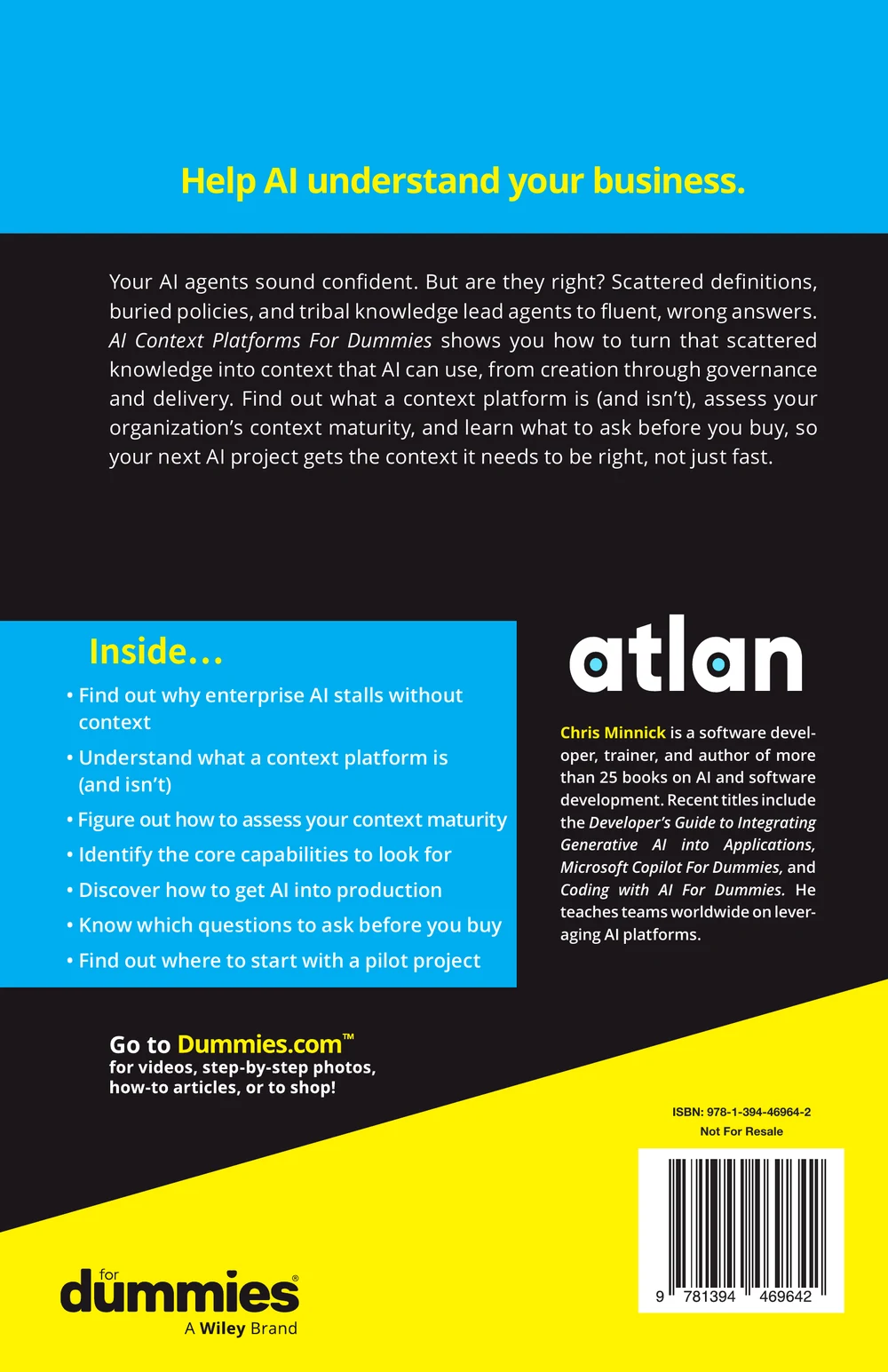 AI Context Platforms For Dummies, back cover