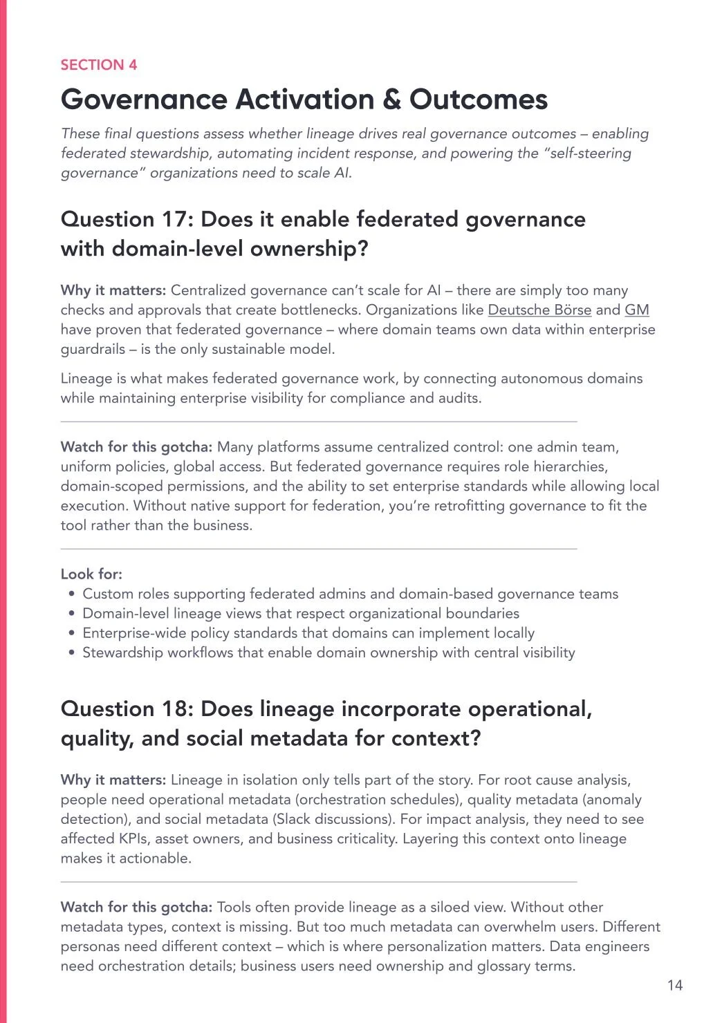 Governance Activation & Outcomes